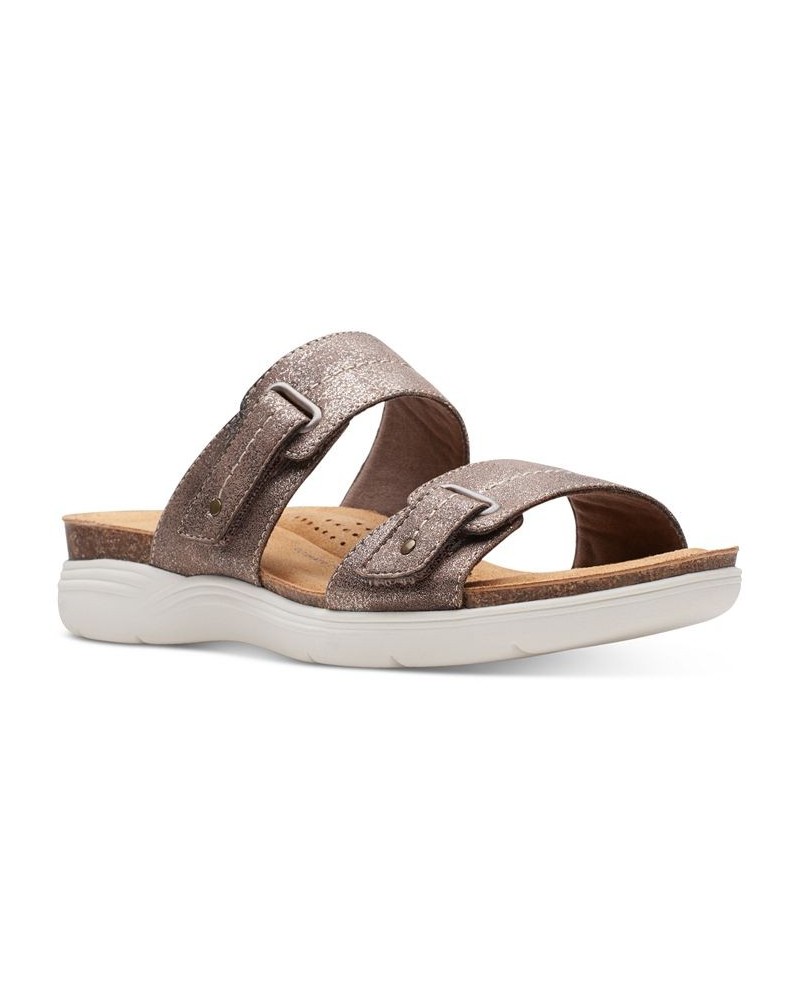 Women's April Dusk Slip-On Slide Sandals Brown $43.68 Shoes