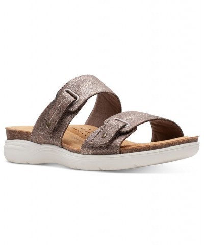 Women's April Dusk Slip-On Slide Sandals Brown $43.68 Shoes