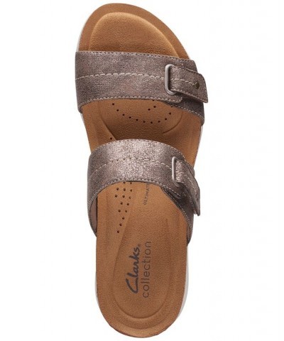 Women's April Dusk Slip-On Slide Sandals Brown $43.68 Shoes