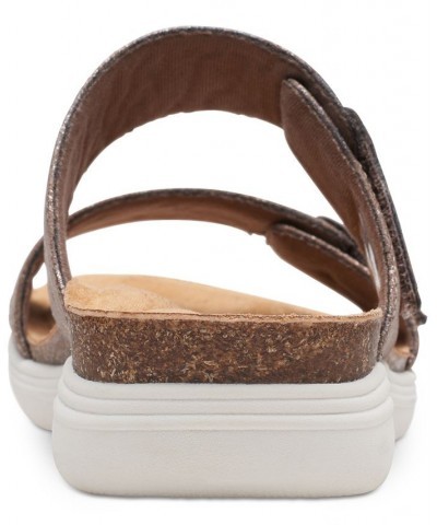 Women's April Dusk Slip-On Slide Sandals Brown $43.68 Shoes