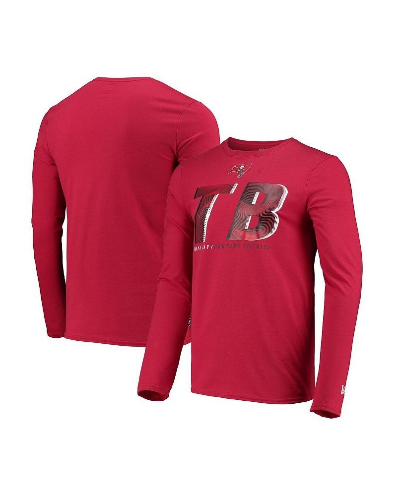 Men's Red Tampa Bay Buccaneers Combine Authentic Static Abbreviation Long Sleeve T-shirt $21.23 T-Shirts