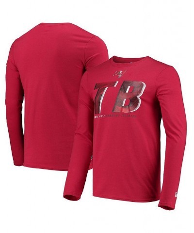 Men's Red Tampa Bay Buccaneers Combine Authentic Static Abbreviation Long Sleeve T-shirt $21.23 T-Shirts