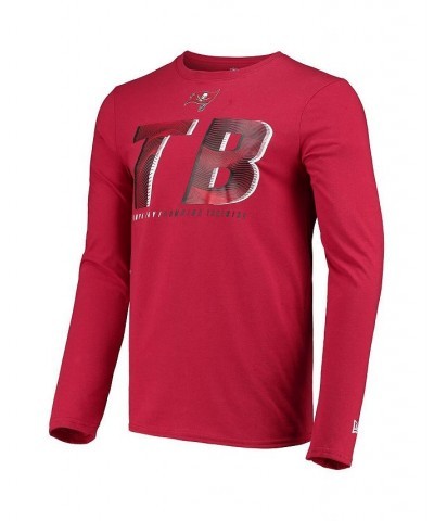 Men's Red Tampa Bay Buccaneers Combine Authentic Static Abbreviation Long Sleeve T-shirt $21.23 T-Shirts