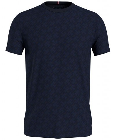 Men's Allover Monogram Print Short Sleeve Tee Carbon Nav $31.34 T-Shirts