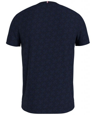 Men's Allover Monogram Print Short Sleeve Tee Carbon Nav $31.34 T-Shirts