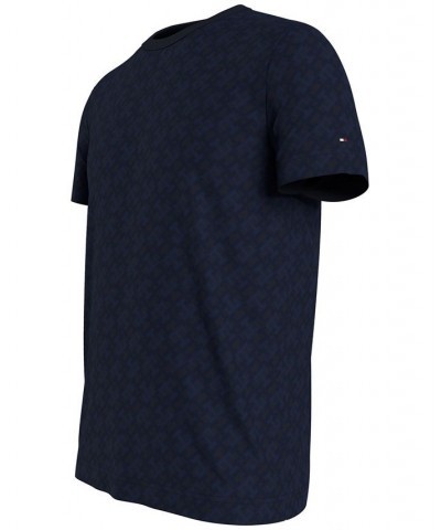 Men's Allover Monogram Print Short Sleeve Tee Carbon Nav $31.34 T-Shirts