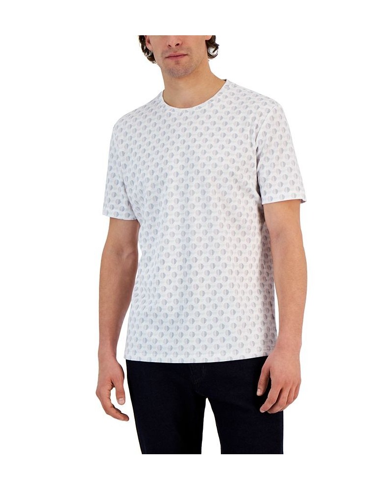 Above Short Sleeve Crewneck Geo Pattern T-Shirt White $10.34 T-Shirts