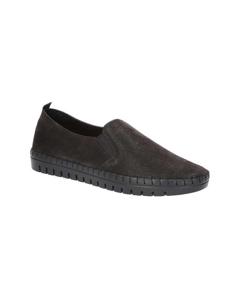 Women's Fresh Slip On Sneakers Black Matte $33.15 Shoes