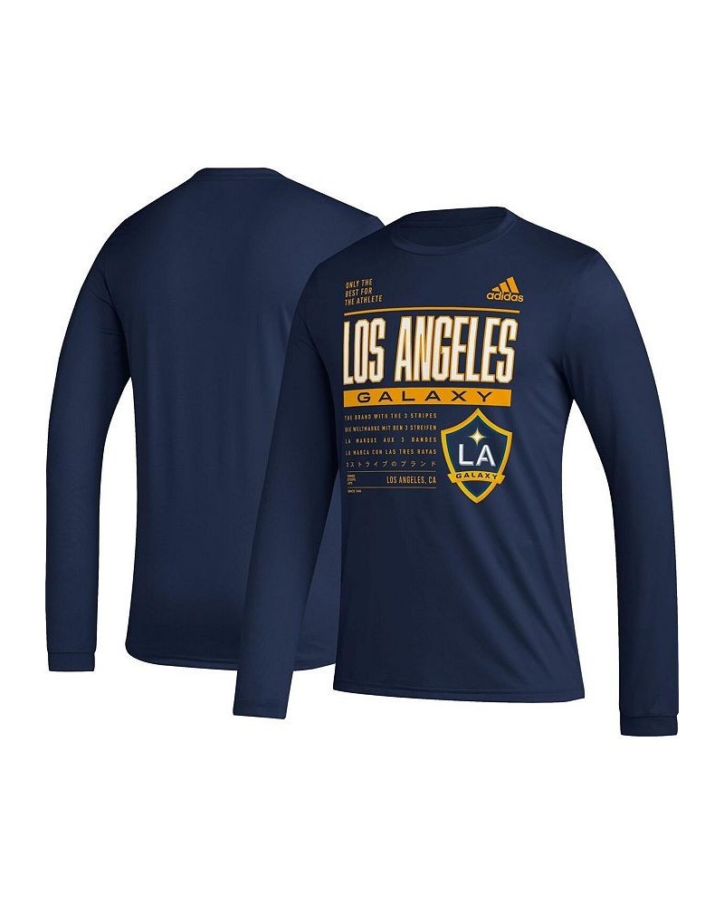 Men's Navy LA Galaxy Club DNA Long Sleeve T-shirt $25.99 T-Shirts