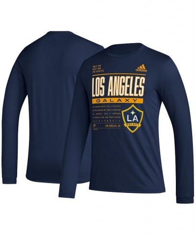 Men's Navy LA Galaxy Club DNA Long Sleeve T-shirt $25.99 T-Shirts