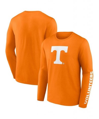 Men's Branded Tennessee Orange Tennessee Volunteers Double Time 2-Hit Long Sleeve T-shirt $23.84 T-Shirts