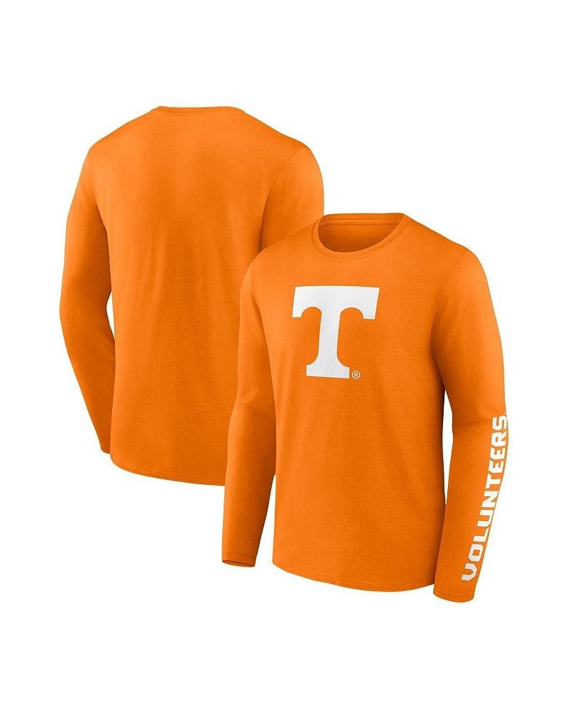 Men's Branded Tennessee Orange Tennessee Volunteers Double Time 2-Hit Long Sleeve T-shirt $23.84 T-Shirts