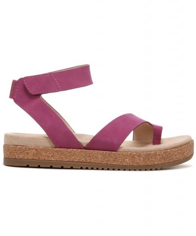 Divina Ankle Strap Sandals Purple $45.60 Shoes