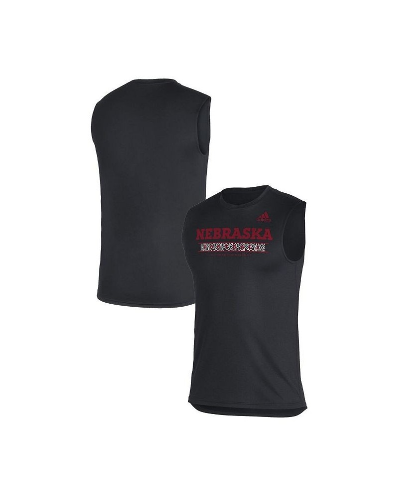 Men's Black Nebraska Huskers Sideline Football Locker Creator AEROREADY Sleeveless T-shirt $22.50 T-Shirts