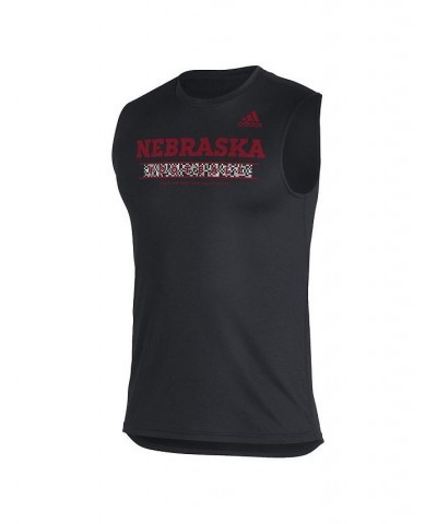 Men's Black Nebraska Huskers Sideline Football Locker Creator AEROREADY Sleeveless T-shirt $22.50 T-Shirts