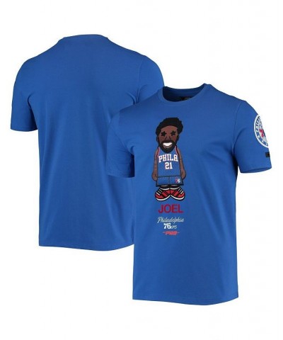 Men's Joel Embiid Royal Philadelphia 76ers Caricature T-shirt $31.85 T-Shirts