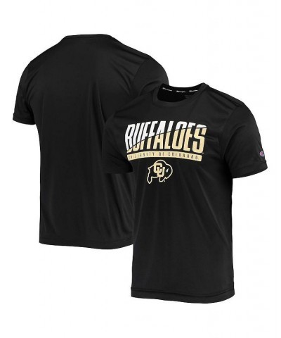 Men's Black Colorado Buffaloes Wordmark Slash T-shirt $20.79 T-Shirts