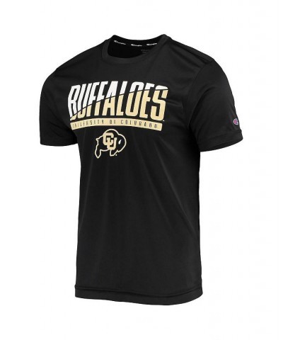 Men's Black Colorado Buffaloes Wordmark Slash T-shirt $20.79 T-Shirts