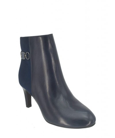 Women's Neena Ankle Bootie with Memory Foam Blue $36.90 Shoes