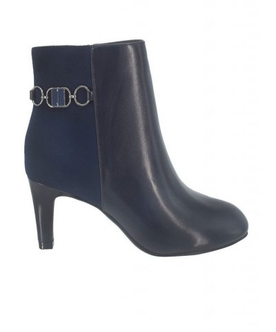 Women's Neena Ankle Bootie with Memory Foam Blue $36.90 Shoes