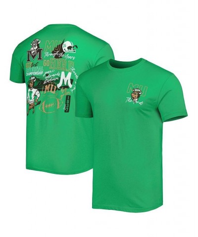 Men's Green Marshall Thundering Herd Through the Years T-shirt $14.72 T-Shirts