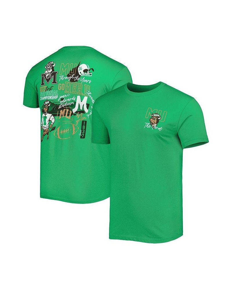 Men's Green Marshall Thundering Herd Through the Years T-shirt $14.72 T-Shirts