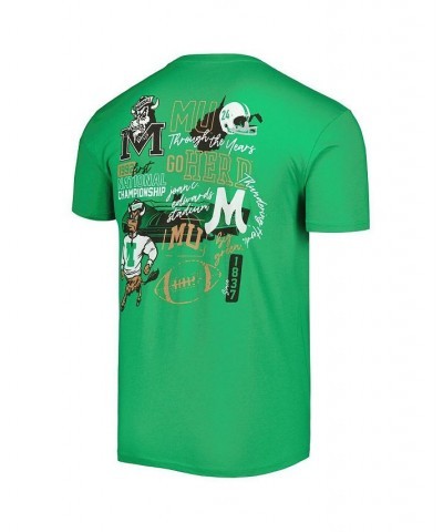 Men's Green Marshall Thundering Herd Through the Years T-shirt $14.72 T-Shirts