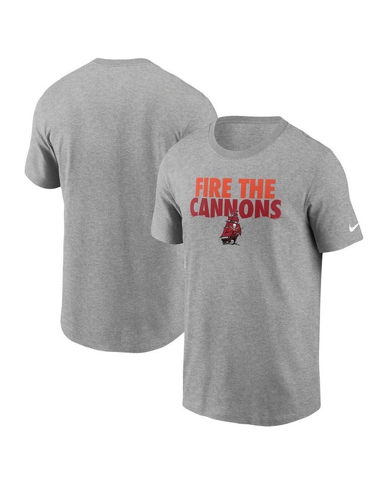 Men's Heathered Gray Tampa Bay Buccaneers Hometown Collection Cannons T-shirt $13.76 T-Shirts