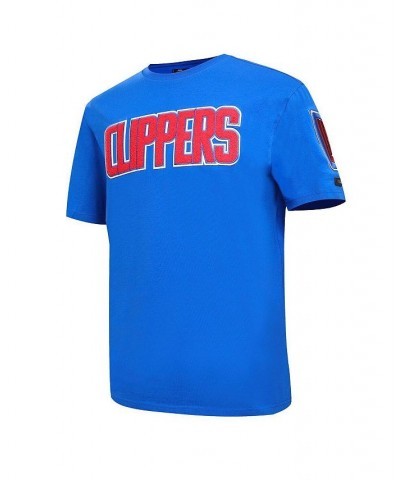 Men's Royal LA Clippers Chenille T-shirt $35.09 T-Shirts