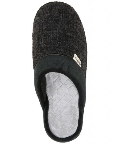 Women's Samantha Chenille Closed Toe Scuff Slippers Black $22.08 Shoes