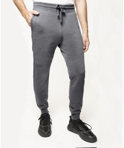 Men's Burnout Drawstring Fleece Jogger Pants Gray $13.64 Pants