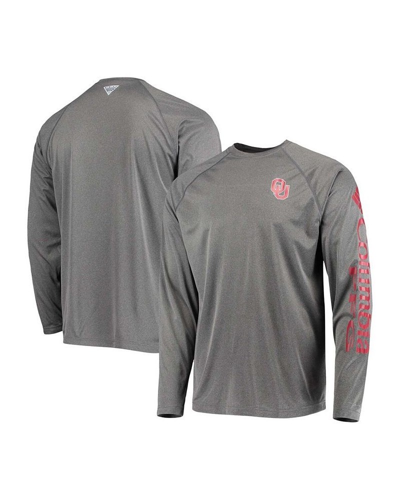 Men's Charcoal Oklahoma Sooners PFG Terminal Tackle Omni-Shade Long Sleeve T-shirt $21.00 T-Shirts