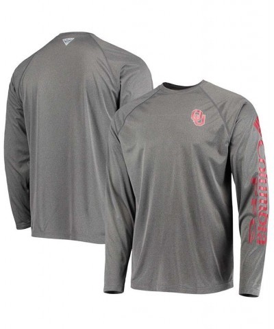 Men's Charcoal Oklahoma Sooners PFG Terminal Tackle Omni-Shade Long Sleeve T-shirt $21.00 T-Shirts