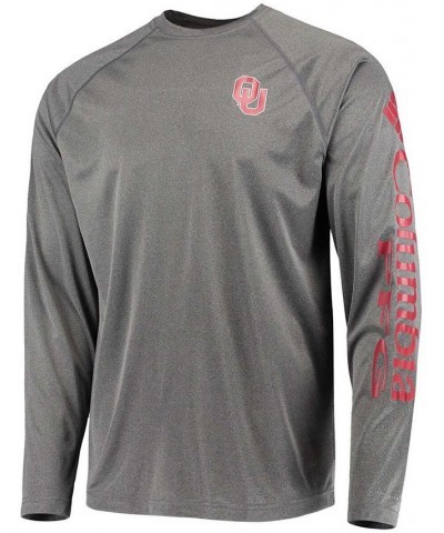 Men's Charcoal Oklahoma Sooners PFG Terminal Tackle Omni-Shade Long Sleeve T-shirt $21.00 T-Shirts