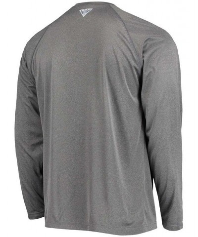 Men's Charcoal Oklahoma Sooners PFG Terminal Tackle Omni-Shade Long Sleeve T-shirt $21.00 T-Shirts