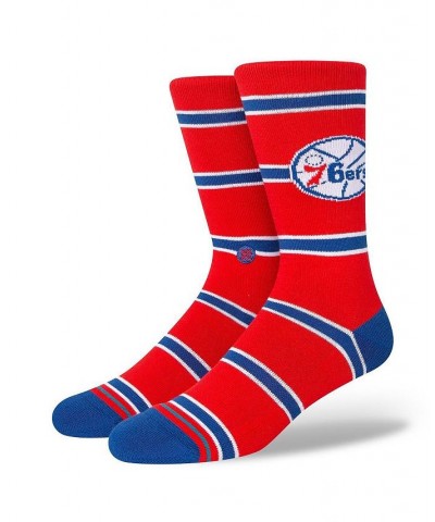 Men's Philadelphia 76ers Hardwood Classics Stripes Crew Socks $12.74 Socks