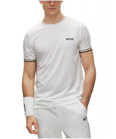 BOSS Men's Matteo Berrettini Signature Stripe Crew-Neck T-shirt White $52.92 T-Shirts