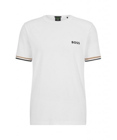 BOSS Men's Matteo Berrettini Signature Stripe Crew-Neck T-shirt White $52.92 T-Shirts