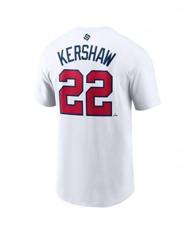 Men's Clayton Kershaw White USA Baseball 2023 World Baseball Classic Name and Number T-shirt $20.50 T-Shirts