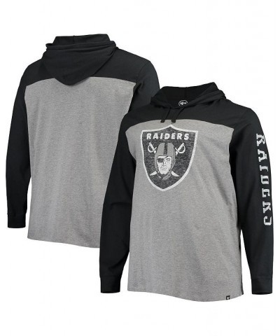 Men's Heathered Gray, Black Las Vegas Raiders Franklin Wooster Long Sleeve Hoodie T-shirt $26.51 T-Shirts