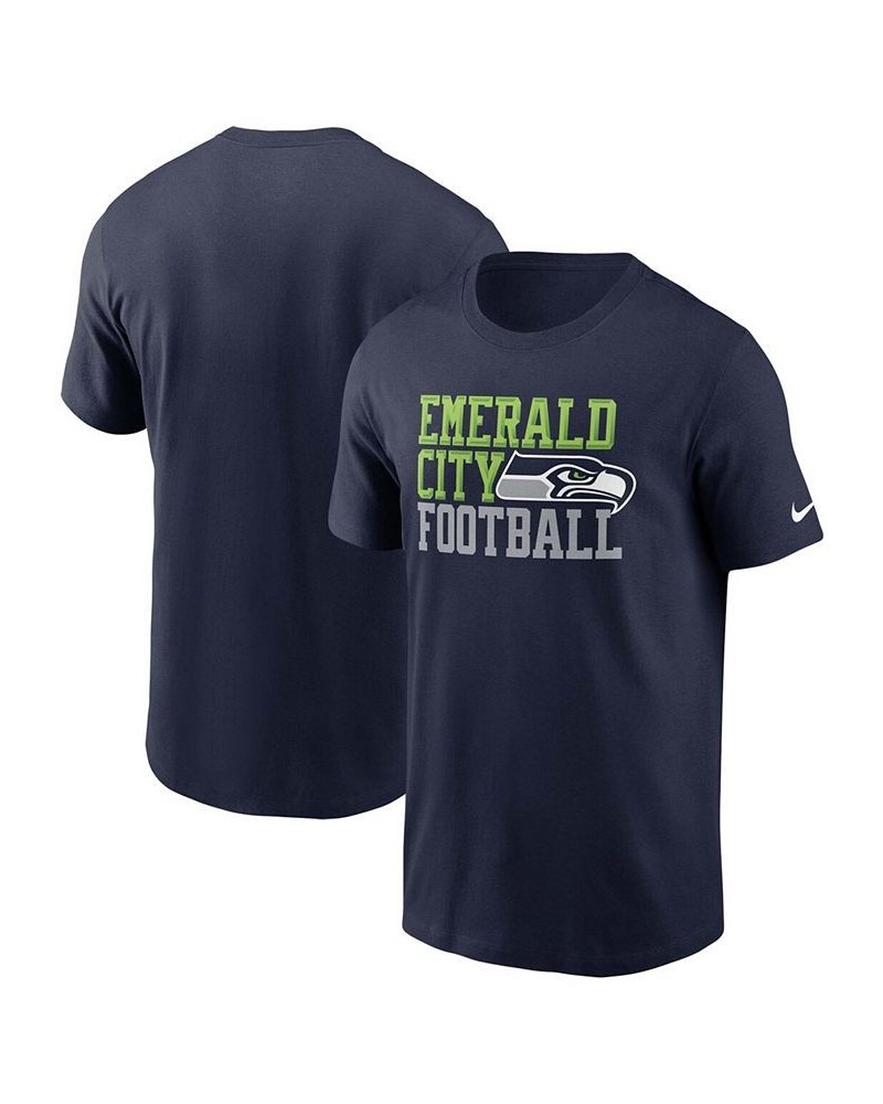 Men's College Navy Seattle Seahawks Hometown Collection Emerald City T-Shirt $13.76 T-Shirts