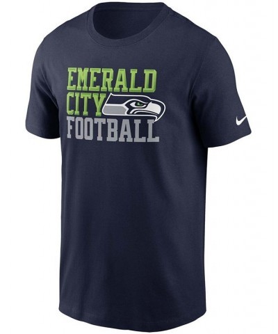 Men's College Navy Seattle Seahawks Hometown Collection Emerald City T-Shirt $13.76 T-Shirts