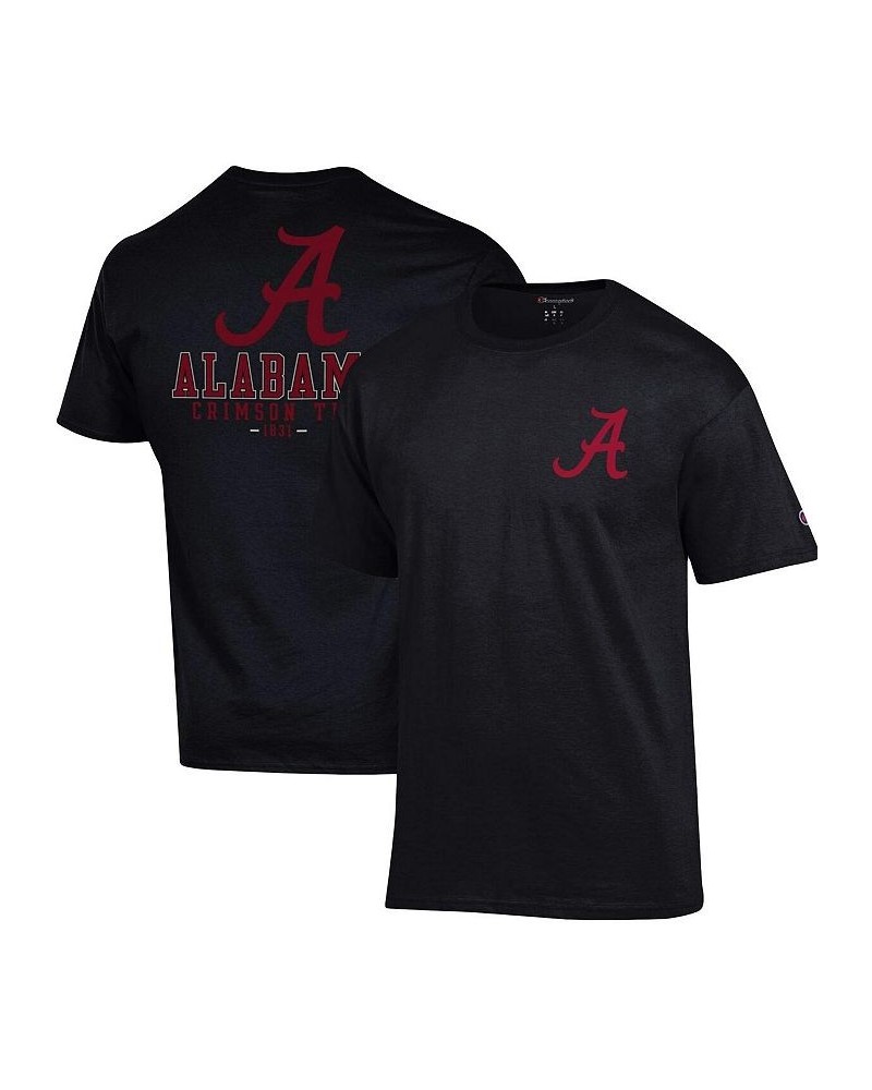 Men's Black Alabama Crimson Tide Team Stack 2-Hit T-shirt $19.80 T-Shirts