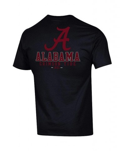 Men's Black Alabama Crimson Tide Team Stack 2-Hit T-shirt $19.80 T-Shirts