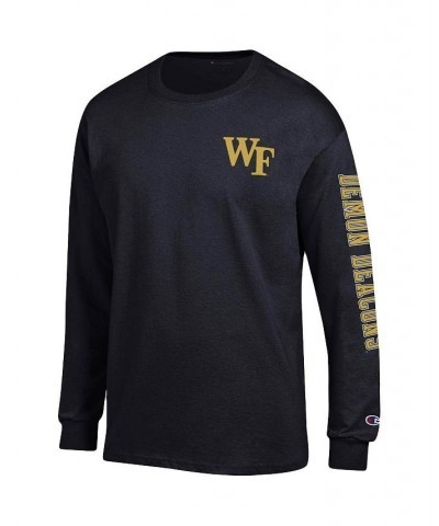 Men's Black Wake Forest Demon Deacons Team Stack Long Sleeve T-shirt $29.49 T-Shirts