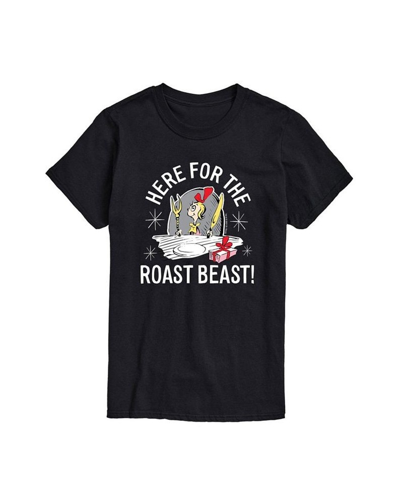 Men's Dr. Seuss The Grinch Roast Beast Graphic T-shirt Black $20.99 T-Shirts