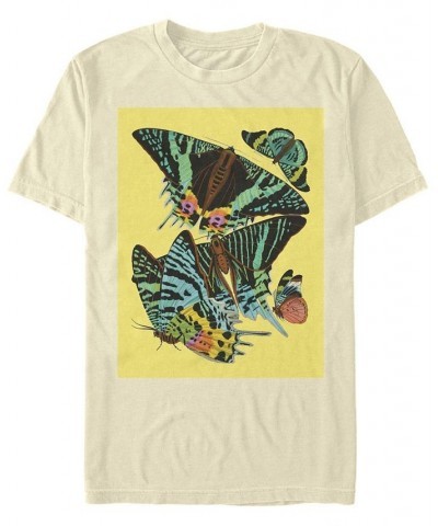 Men's Papillons Squared Short Sleeve Crew T-shirt Tan/Beige $20.29 T-Shirts