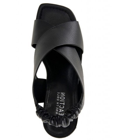 Women's Nancy Square Toe Sandals Black $47.17 Shoes