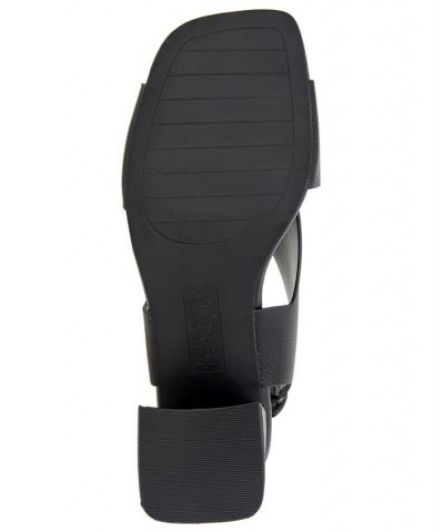 Women's Nancy Square Toe Sandals Black $47.17 Shoes