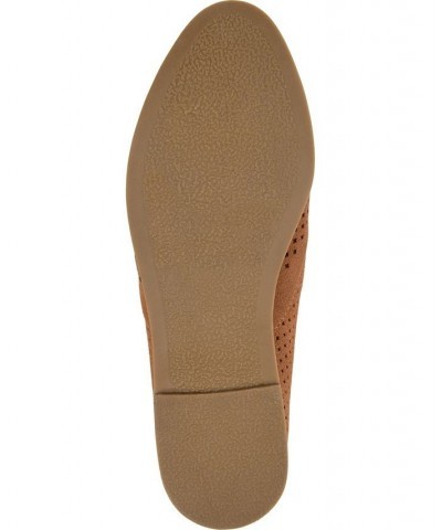 Women's Lucie Perforated Loafers Brown $42.30 Shoes